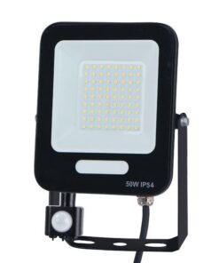 ΠΡΟΒΟΛΕΑΣ LED 50W SMD ΜΕ ΠΕΡΙΣΤΡΕΦΟΜΕΝΟ ΑΝΙΧΝΕΥΤΗ ΚΙΝΗΣΗΣ ΜΑΥΡΟΣ IP54 4000K PLUS