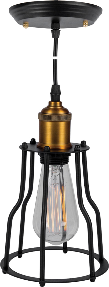 ΦΩΤΙΣΤΙΚΟ ΚΡΕΜΑΣΤΟ ΡΕΤΡΟ ΚΛΟΥΒΙ ΟΞΥΝΤΕ-ΜΑΥΡΟ Ε27 IP20 150x240 VK/0303/B  01001-017719