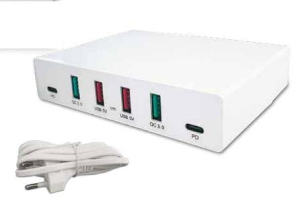 ΠΟΛΥΠΡΙΖΟ 4 fast + 2 USB 5V/12A 72W AC100-240V 80-00144