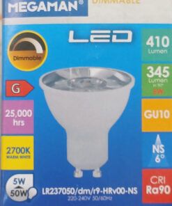 LED REFLECTOR DIMABLE PAR16 6W GU10 2700k 560L 12D MEGAMAN 40-12526