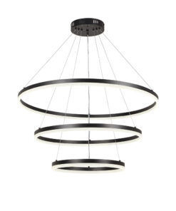 InLight Κρεμαστό φωτιστικό LED 100W 3CCT (by switch on base) D:60cm (6095-A-Black)