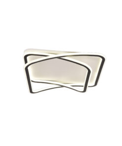 Inlight Πλαφονιέρα οροφής LED 38W 8800LM 3CCT από μαύρo μέταλλο και λευκό ακρυ΄λικό D:50x50cm (42038-Black/white)