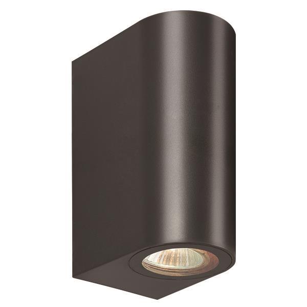 ΑΠΛΙΚΑ ΤΟΙΧΟΥ UP-DOWN ΟΒΑΛ 2xGU10 Max5W 90x70x147mm IP65 ΜΑΥΡΗ ARTE ILLUMINA