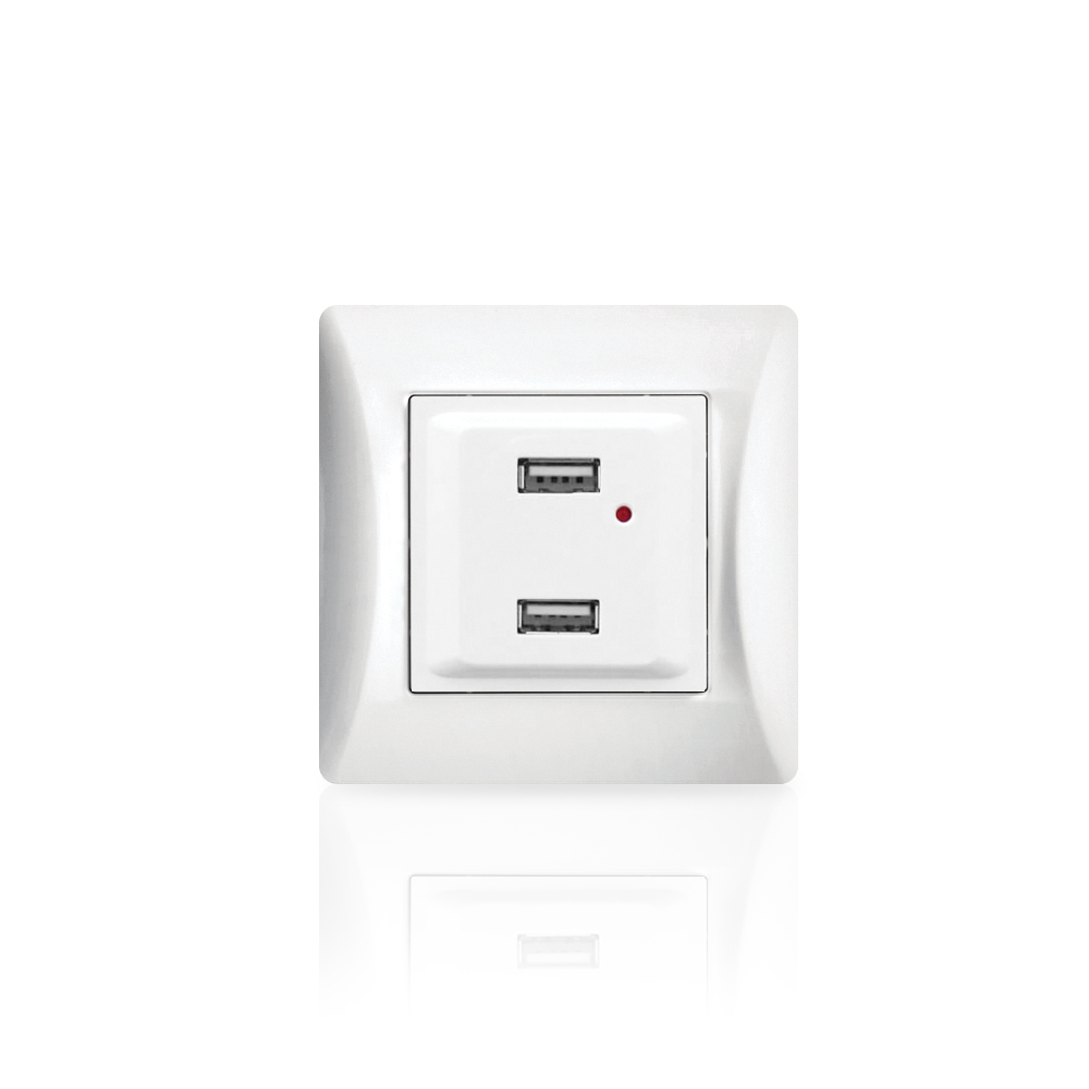 ΠΡΙΖΑ ΔΥΟ ΘΥΡΕΣ USB ΛΕΥΚΟ serie H