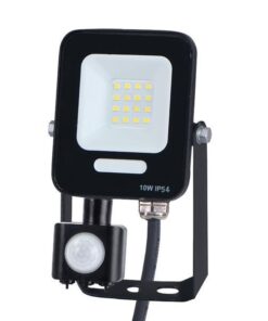ΠΡΟΒΟΛΕΑΣ LED 10W SMD ΜΕ ΠΕΡΙΣΤΡΕΦΟΜΕΝΟ ΑΝΙΧΝΕΥΤΗ ΚΙΝΗΣΗΣ ΜΑΥΡΟΣ IP54 4000K PLUS