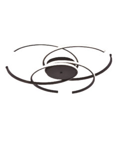 Inlight Πλαφονιέρα οροφής LED 46W 3CCT σε μαύρη απόχρωση D:60cm (6111-B)