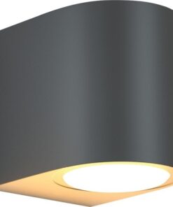 ΑΠΛΙΚΑ ΤΟΙΧΟΥ DOWN  ΟΒΑΛ GU10 Max5W 80x70x90mm IP65 ΜΑΥΡΗ ARTE ILLUMINA