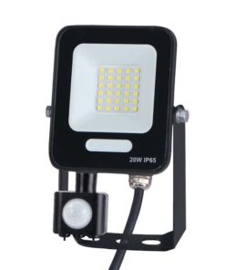ΠΡΟΒΟΛΕΑΣ LED 20W SMD ΜΕ ΠΕΡΙΣΤΡΕΦΟΜΕΝΟ ΑΝΙΧΝΕΥΤΗ ΚΙΝΗΣΗΣ ΜΑΥΡΟΣ IP54 6500K PLUS