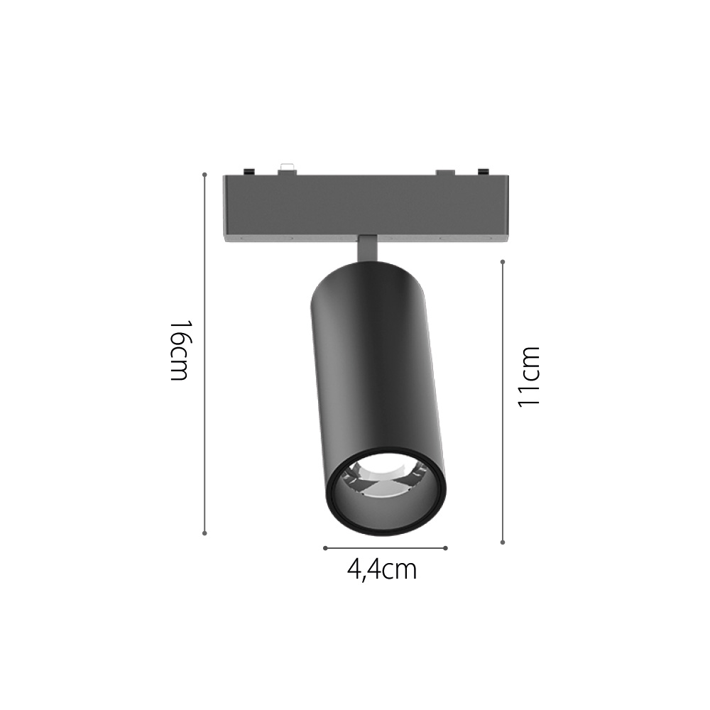 InLight Φωτιστικό LED 9W 3CCT για Ultra-Thin μαγνητική ράγα σε λευκή απόχρωση (by tuya and zigbee) D:16cmX4,5cm (T05105-WH) - Image 4