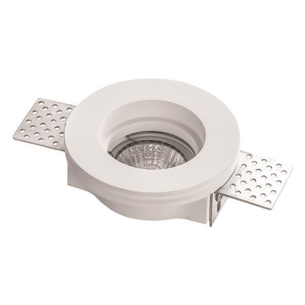 ΣΠΟΤ ΓΥΨΙΝΟ ΜΟΝΟ ΣΤΡΟΓΓΥΛΟ 1XGU10 Φ100x40mm