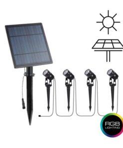 ΣΠΟΤ ΚΗΠΟΥ ΚΑΡΦΩΤΟ 4 ΤΕΜΑΧΙΩΝ  1,5W, 240LM 4000K RGB  IP44