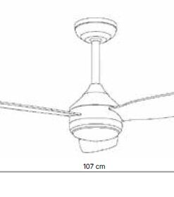 Alternative view of it-Lighting SIERRA Ανεμιστήρας Οροφής με LED 20W, DC Μοτέρ & Smart App - Λευκό/Ξύλο (102000810)