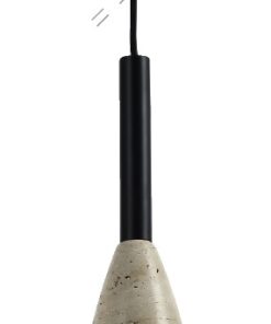 InLight Κρεμαστό φωτιστικό γκρι από travertine marble 1XΕ27 D:10 x 35cm (4091)