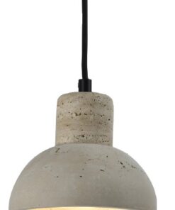 InLight Κρεμαστό φωτιστικό γκρι από travertine marble 1XΕ27 D:15 x 12.5cm (4094)