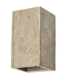 InLight Επιτοίχιο φωτιστικό γκρι από travertine marble 2XG9 D:9 x 16cm (43065)